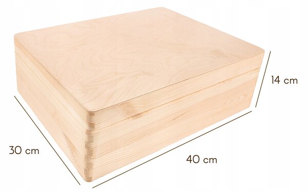 Krabička Creative Deco hnědá s víkem 40 x 30 x 14 cm