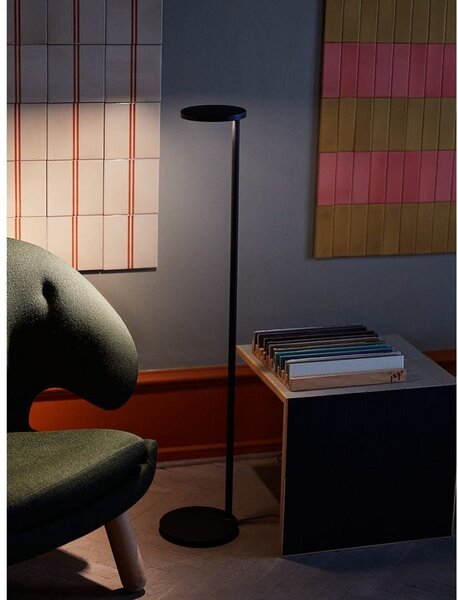 Stojací Lampa FLOS, stmívatelné, Šedá, Obývací pokoj, Hliník