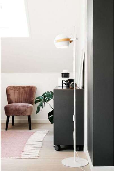 Stojací Lampa Halo Design, Černá, Obývací pokoj, Sklo