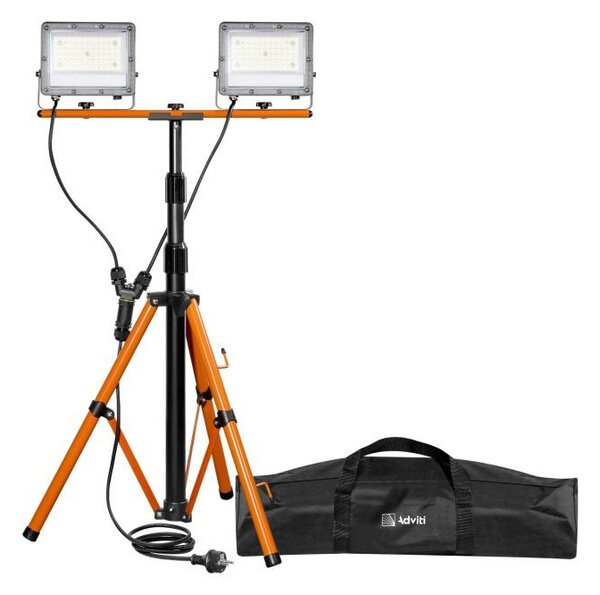 Pracovní LED reflektor se stativem ORNO Adviti AD-NL-6616, 2x 50W, 4000k, IP65, taška