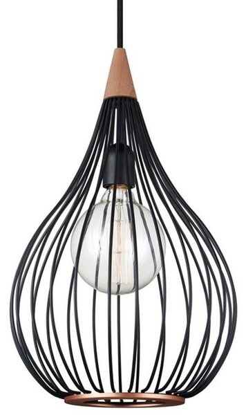 Závěsná svítidlo Halo Design, Černá, Obývací pokoj, Kov