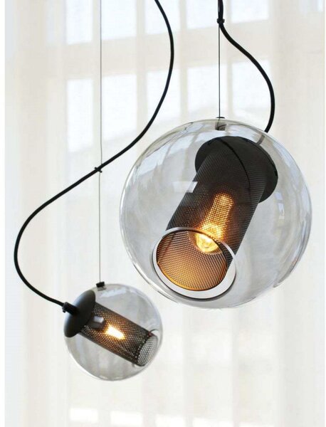 Závěsná svítidlo Halo Design, Šedá, Jídelna, Kov