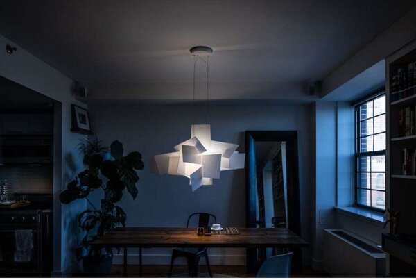 Závěsná svítidlo Foscarini, Bílá, Jídelna, Plast