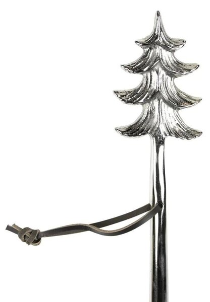 Stříbrná kovová lžíce na obouvání stromek Tree - 51cm - Mars & More