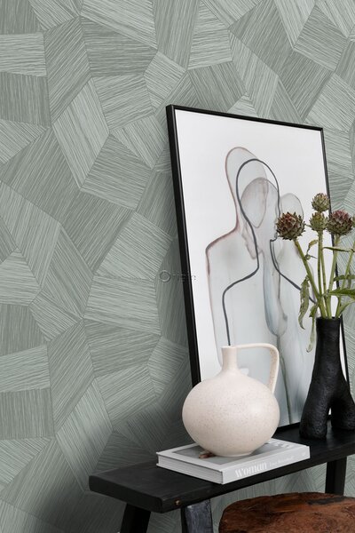 Vliesová tapeta na zeď, šedo-modrá, grafický vzor, 347820, 3D Reflections, Origin