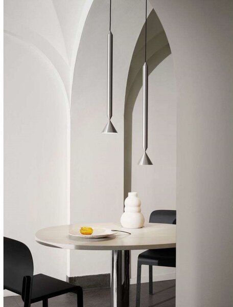 Závěsná svítidlo Pholc, Apollo 59, stmívatelné, Metalická, Pracovna, Hliník, Design