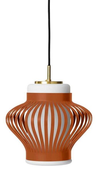 Závěsná svítidlo Warm Nordic, Opal Lamella, stmívatelné, Hnědá / Rezavá, Jídelna, Kov, Vintage