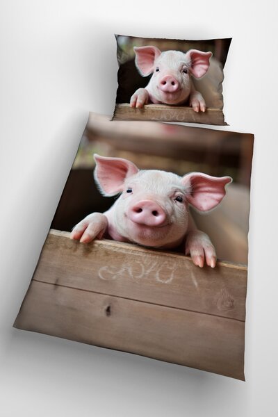 3d povlečení s prasátkem - Piggy 140x200 cm