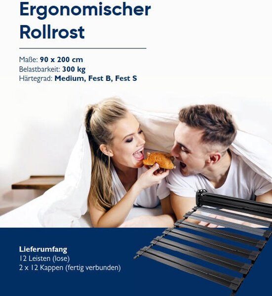 SADA SVINOVACÍCH ROŠTŮ 2 ks, 90/200 cm Boxxx - Online Only matrace a rošty, Online Only