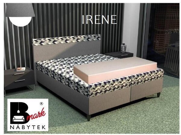 Postel čalouněná IRENE 160, 180 s lamelovým roštem, Pohoda - matrace MONA LATEX