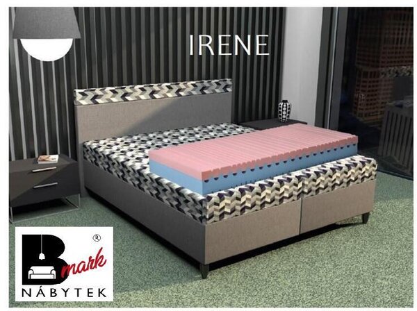 Postel čalouněná IRENE 160, 180 s lamelovým roštem, Pohoda - matrace ROYAL MAX