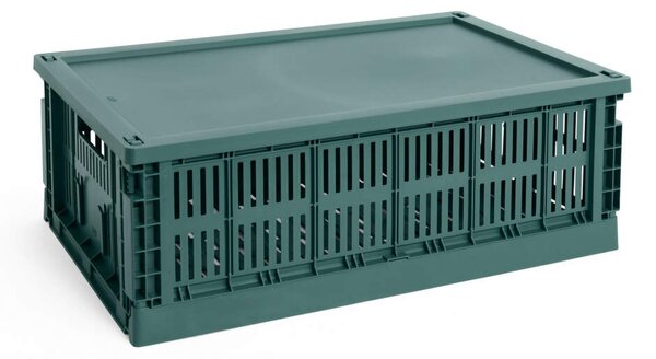 HAY Plastové víko Colour Crate Large, dark green