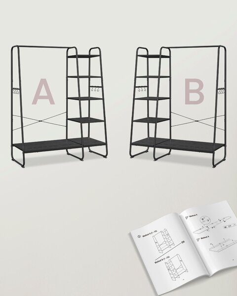 ŠATNÍ STOJAN, 120/160/45 cm - Online Only šatny & botníky, Online Only