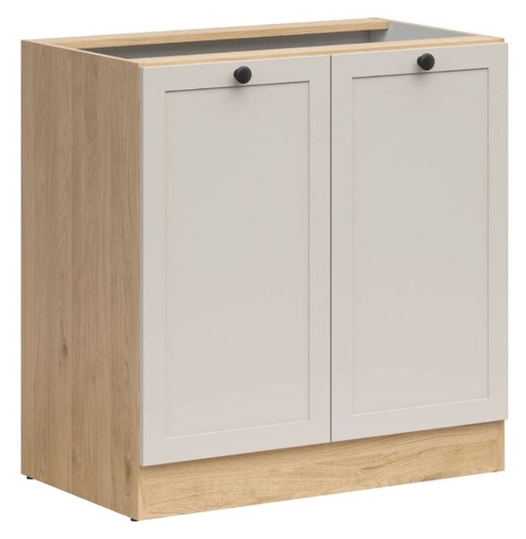 Kuchyňská skříňka Junona Ramka 80 cm, dub bernstein/kašmír