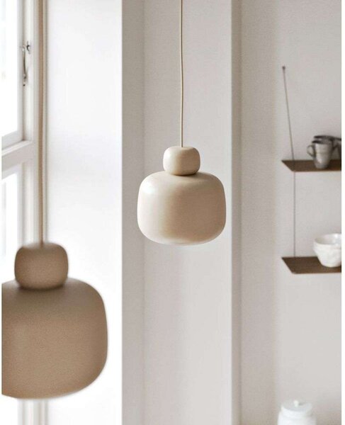 Závěsná svítidlo Woud, Stone, stmívatelné, Béžová, Kuchyně, Kov, Design