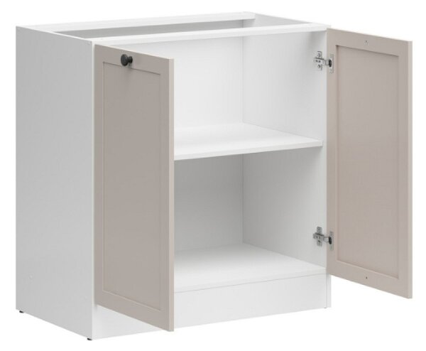 Kuchyňská skříňka Junona Ramka 80 cm, bílá/kašmír