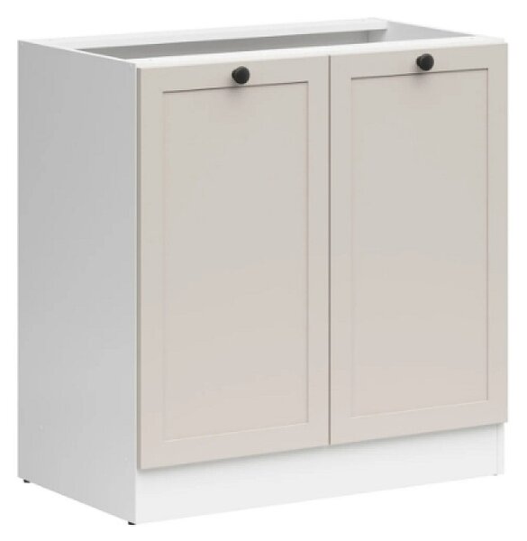 Kuchyňská skříňka Junona Ramka 80 cm, bílá/kašmír