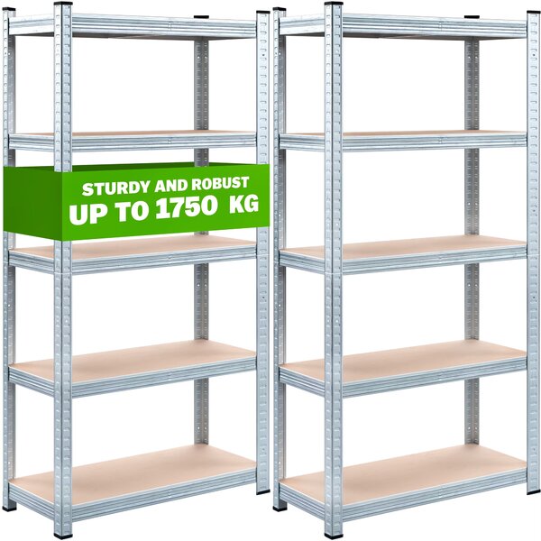 2x regál 180 x 90 x 40 cm, nosnost až 875 kg 106177