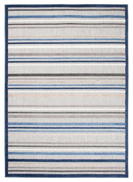 Makro Abra Moderní kusový koberec AVENTURA ED50A Proužky šedý modrý Rozměr: 80x150 cm