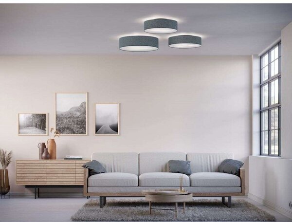 Stropní Lampa Belid, stmívatelné, Modrá, Obývací pokoj, Tkanina / Textil