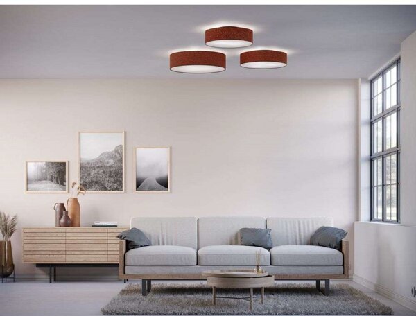 Stropní Lampa Belid, stmívatelné, Hnědá / Rezavá, Obývací pokoj, Tkanina / Textil