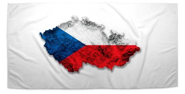 Sablio Ručník Česká vlajka - Hrdě za Česko - 30x50 cm