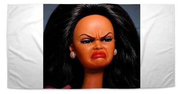 Sablio Ručník Naštvaná Barbie - Meme Barbie - 30x50 cm