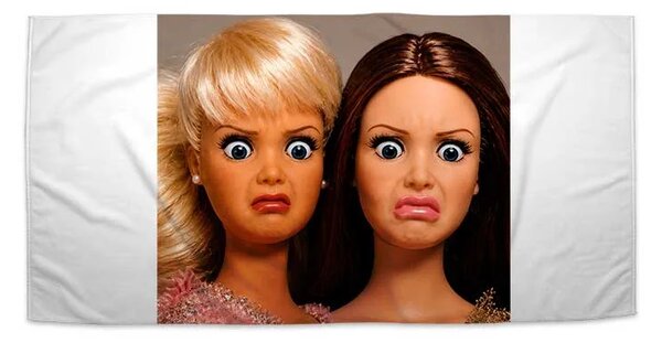 Sablio Ručník Šokovaná Barbie - Meme Barbie - 30x50 cm