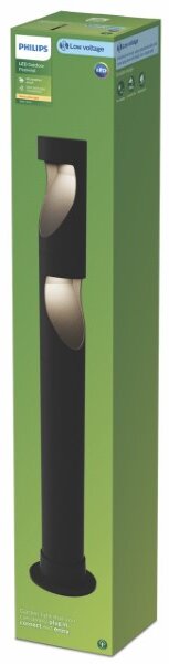 Philips 8720169386952 GardenLink Low Volt 24V Desi venkovní stojanové svítidlo/sloupek LED V700mm 1,5W/180lm 2700K IP44 černá, bez napájania
