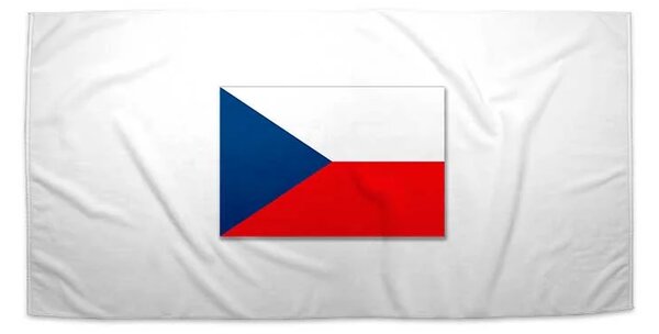 Sablio Ručník Česká vlajka - Český fanoušek - 30x50 cm