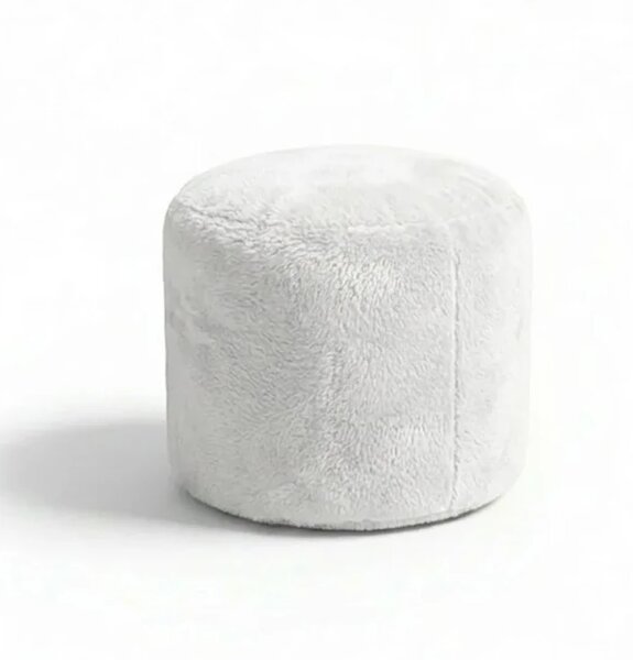 Sablio Taburet Circle SOFTY - Cloud White - 38x48 cm