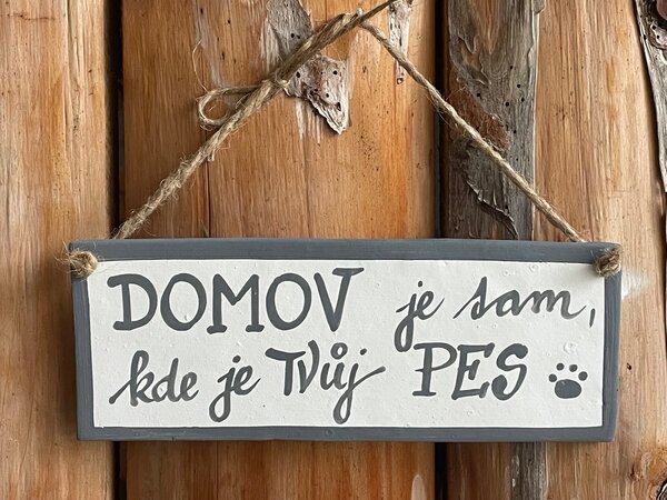 Cedulka pro pejskaře menší Domov Keramika Andreas