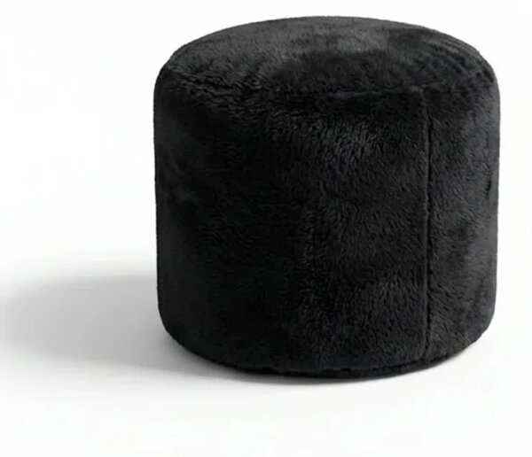 Sablio Taburet Circle SOFTY - Midnight Black - 38x48 cm
