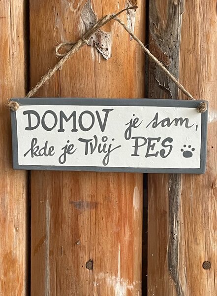 Cedulka pro pejskaře menší Domov Keramika Andreas