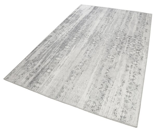 TKANÝ KOBEREC, 80/150 cm šedá, bílá Esprit - Tkané koberce