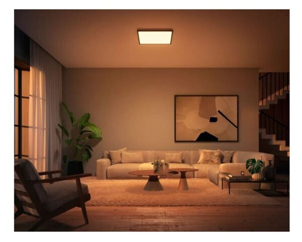8720169158894 Philips HUE Aurelle stropní panel SQ 600x600mm 39W/1940lm 2200-6500K černá + Dimmer Switch