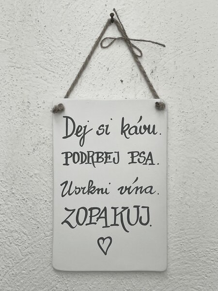 Cedulka pro pejskaře větší Podrbej psa Keramika Andreas