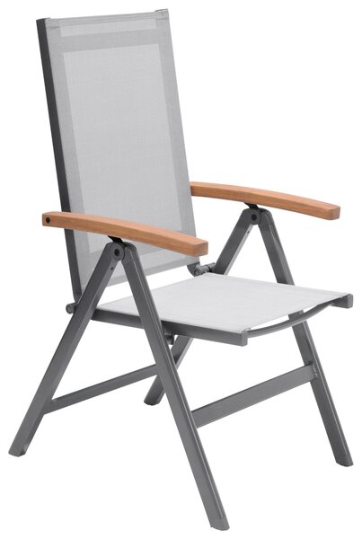 ZAHRADNÍ SKLÁDACÍ KŘESLO, dřevo, kov, textil Ambia Garden - Zahradní židle skládací
