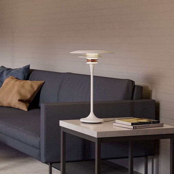 Diablo Stolní Lampa Ø30 Matná Bílá/Rosé Silver