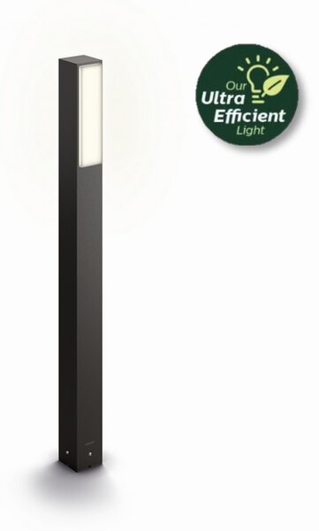 Philips 8720169257474 UltraEfficient Stratosphere venkovní stojanové svítidlo/sloupek LED V770mm 3,8W/800lm 4000K IP44 antracit