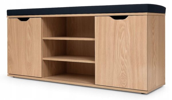 BOTNÍK S LAVIČKOU PORTA DO PŘEDSÍNĚ MDF 103X30X46 CM HNĚDÝ