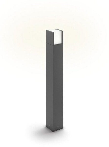Philips 8720169278080 UltraEfficient Arbour venkovní stojanové svítidlo/zahradní sloupek V770mm LED 3,8W/800lm 2700K IP44 antracit