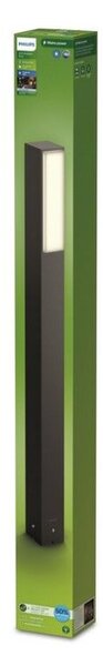 Philips 8720169257474 UltraEfficient Stratosphere venkovní stojanové svítidlo/sloupek LED V770mm 3,8W/800lm 4000K IP44 antracit