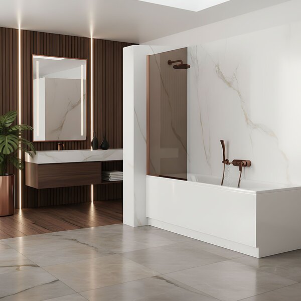 Paravan vanový Rea Elegant Brush Copper 70