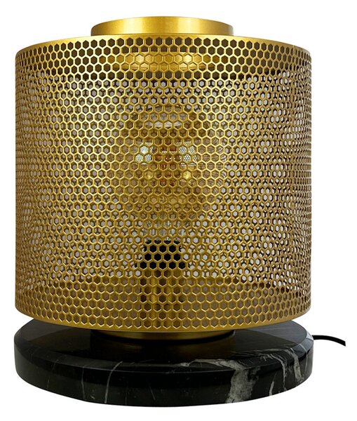 Stolní lampa Dyberg Larsen, Nantes, Zlatá / mosazná, Obývací pokoj, Mosaz, Skandinávský