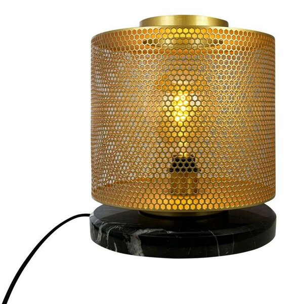 Stolní lampa Dyberg Larsen, Nantes, Zlatá / mosazná, Obývací pokoj, Mosaz, Skandinávský