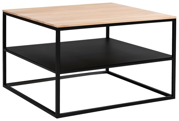 KONFERENČNÍ STOLEK, černá, barvy dubu, dřevo, kov, 65/65/41,5 cm Johann Jakob - Konferenční stolky