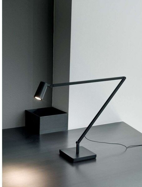 Stolní lampa Nemo Lighting, stmívatelné, Černá, Pracovna, Hliník