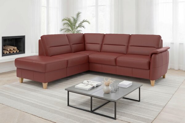 ROHOVÁ SEDAČKA, kůže, červenohnědá Sit & More - Sedací soupravy, Online Only