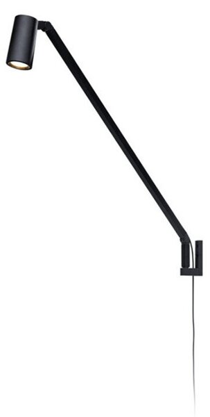 Nástěnná Svítidla Nemo Lighting, stmívatelné, Černá, Obývací pokoj, Hliník